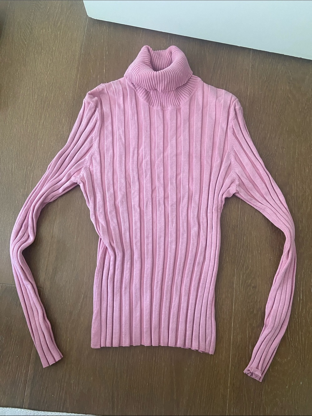 Style & Co. Dusty Pink Ribbed Turtleneck Sweater